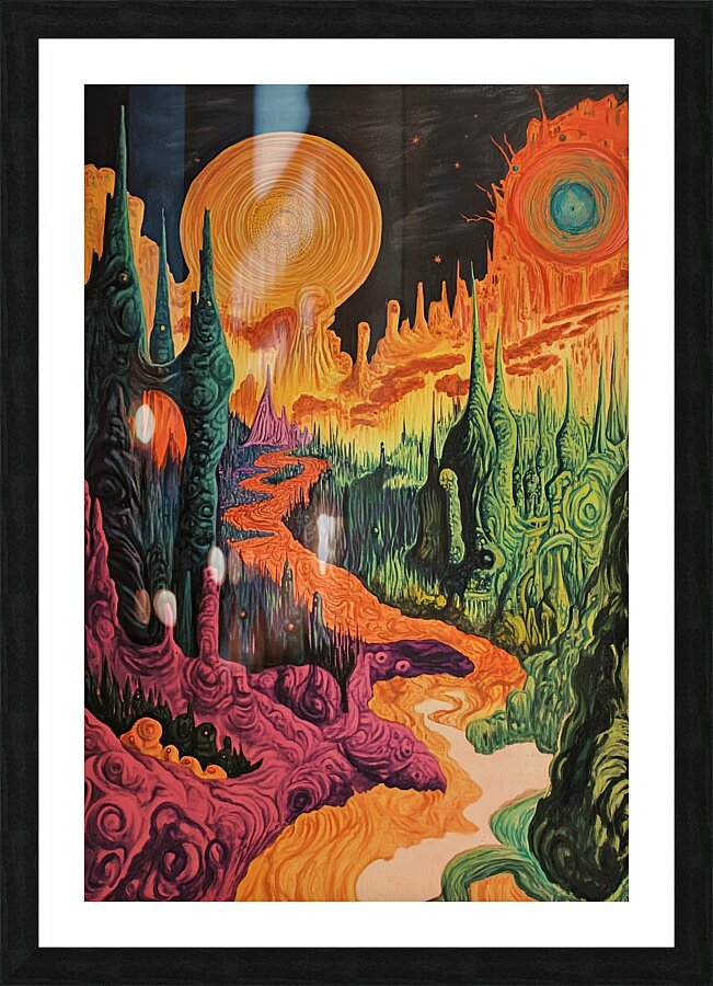 Cosmic River Flows H7P3N 60 Picture Frame print