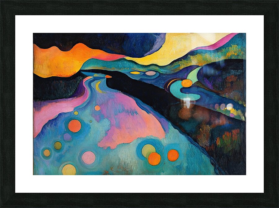 Cosmic River Flow H9P4Z2 55 Picture Frame print