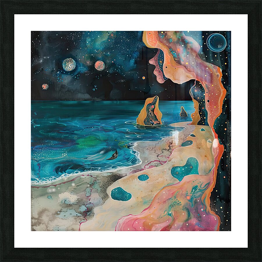 Cosmic Shoreline 7H29P4 49 Picture Frame print