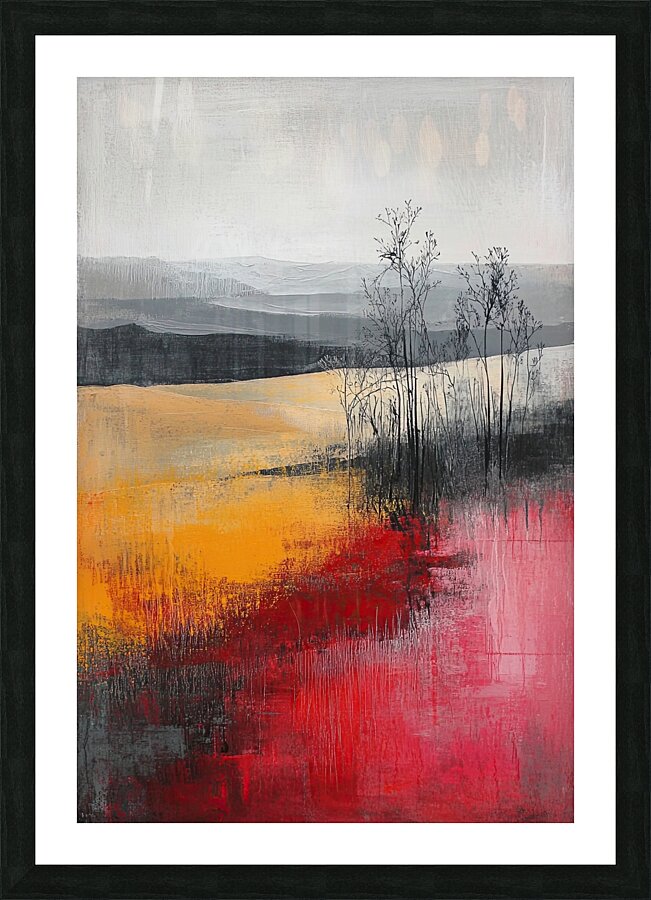 Crimson Horizon Echoes Y29N7 57 Picture Frame print