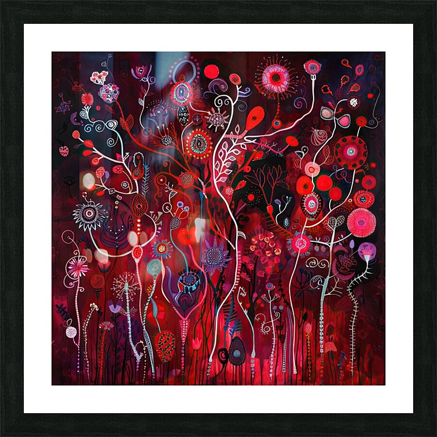 Crimson Bloom 8H29P4 49 Picture Frame print