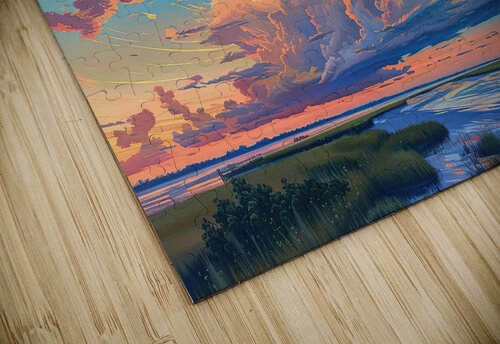 Celestial River Sunset H3N9P 51 Abstract Rebellion puzzle