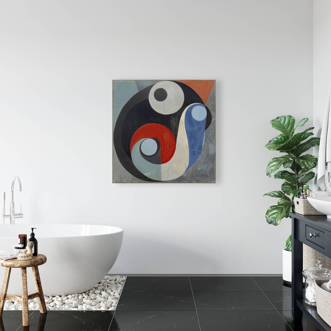 Abstract Circles Dance 7892B 45 Reproduction