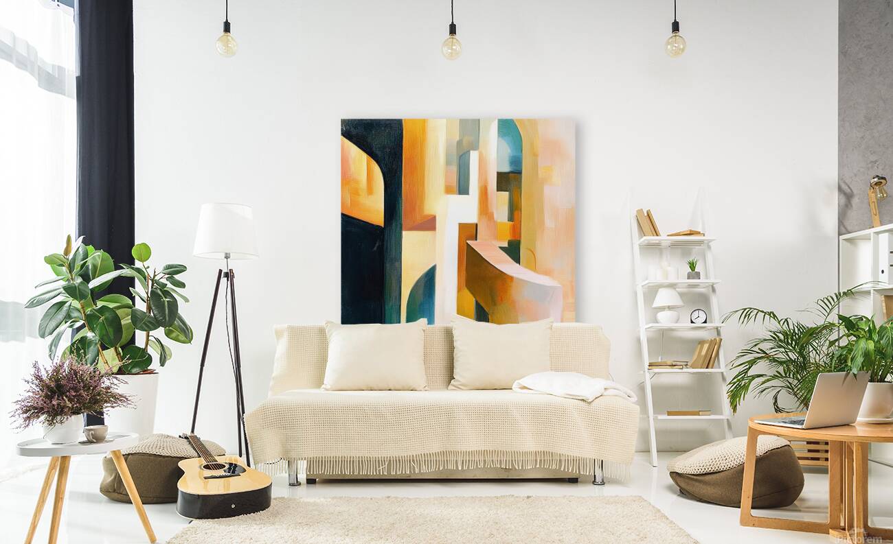 Abstract Cityscape NV9352 52 Reproduction