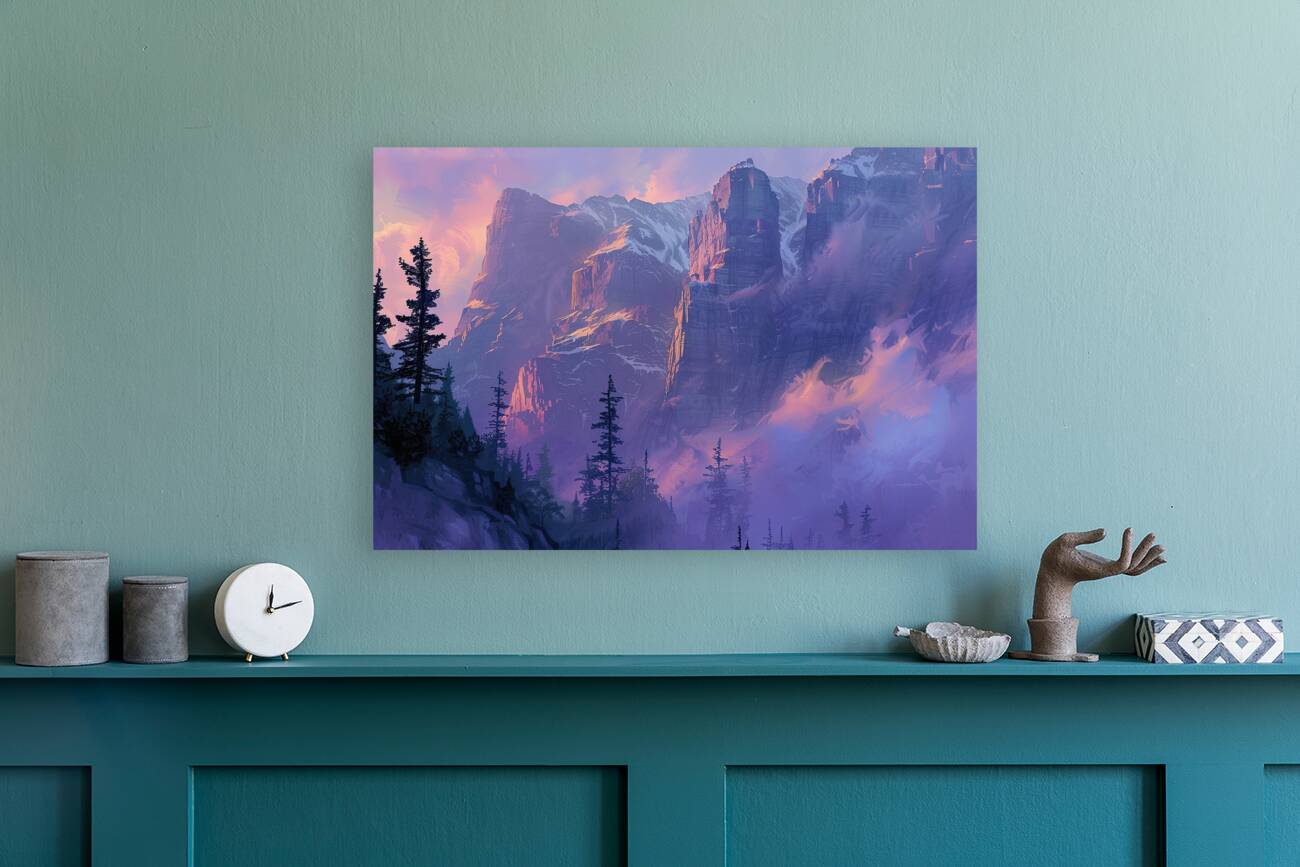 Alpine Glow Upon Peaks J9H3N2 48 Reproduction