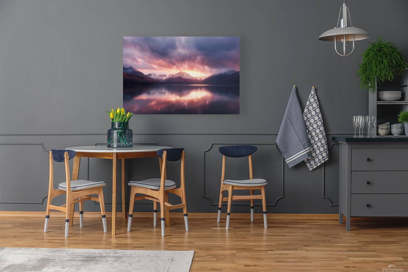 Alpine Glow Upon Waters H2N3P9 55 Reproduction