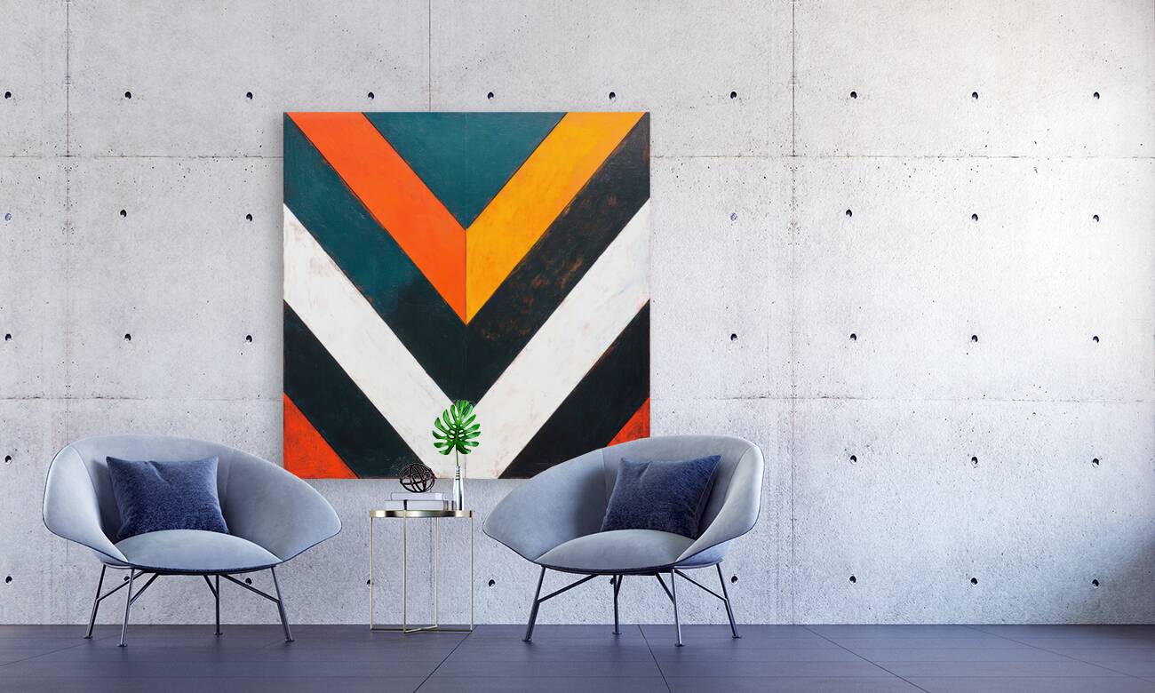 Angular Color Study H2N9P4 55 Reproduction