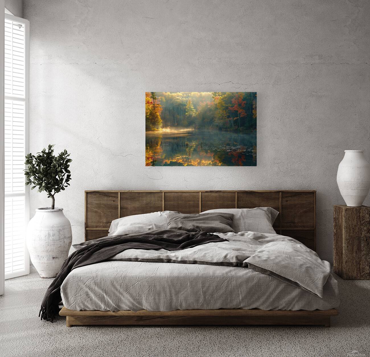 Autumn Mist Reflections 92HJ5P 67 Reproduction