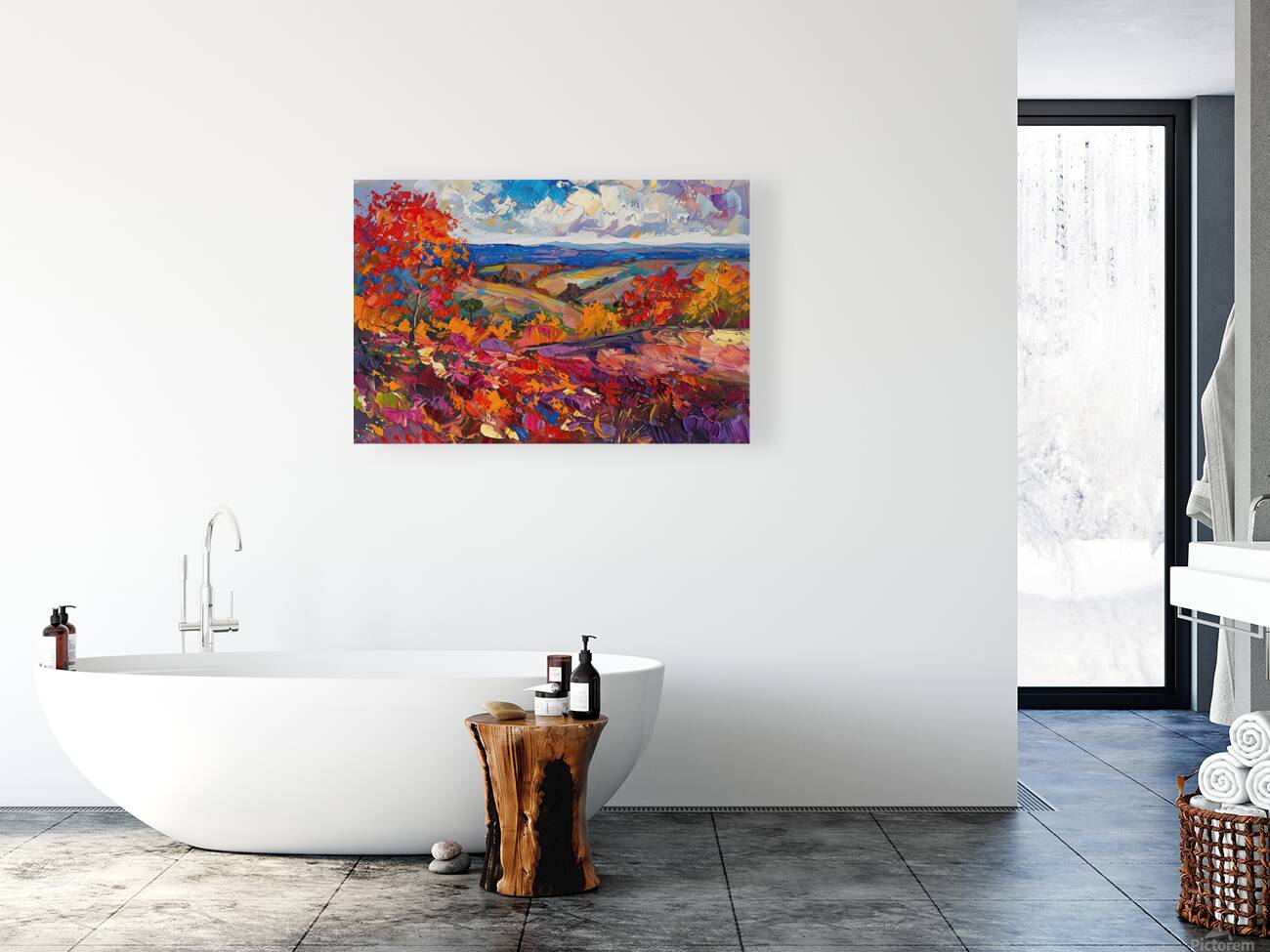 Autumn Vista Over Hills P23K8N 59 Reproduction