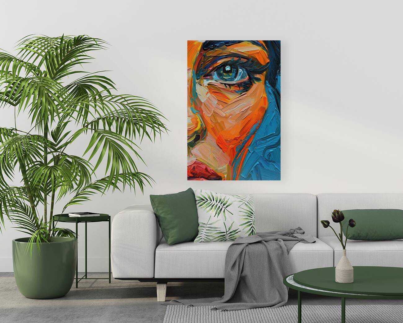 Azure Gaze Impasto Y59H7N 63 Reproduction