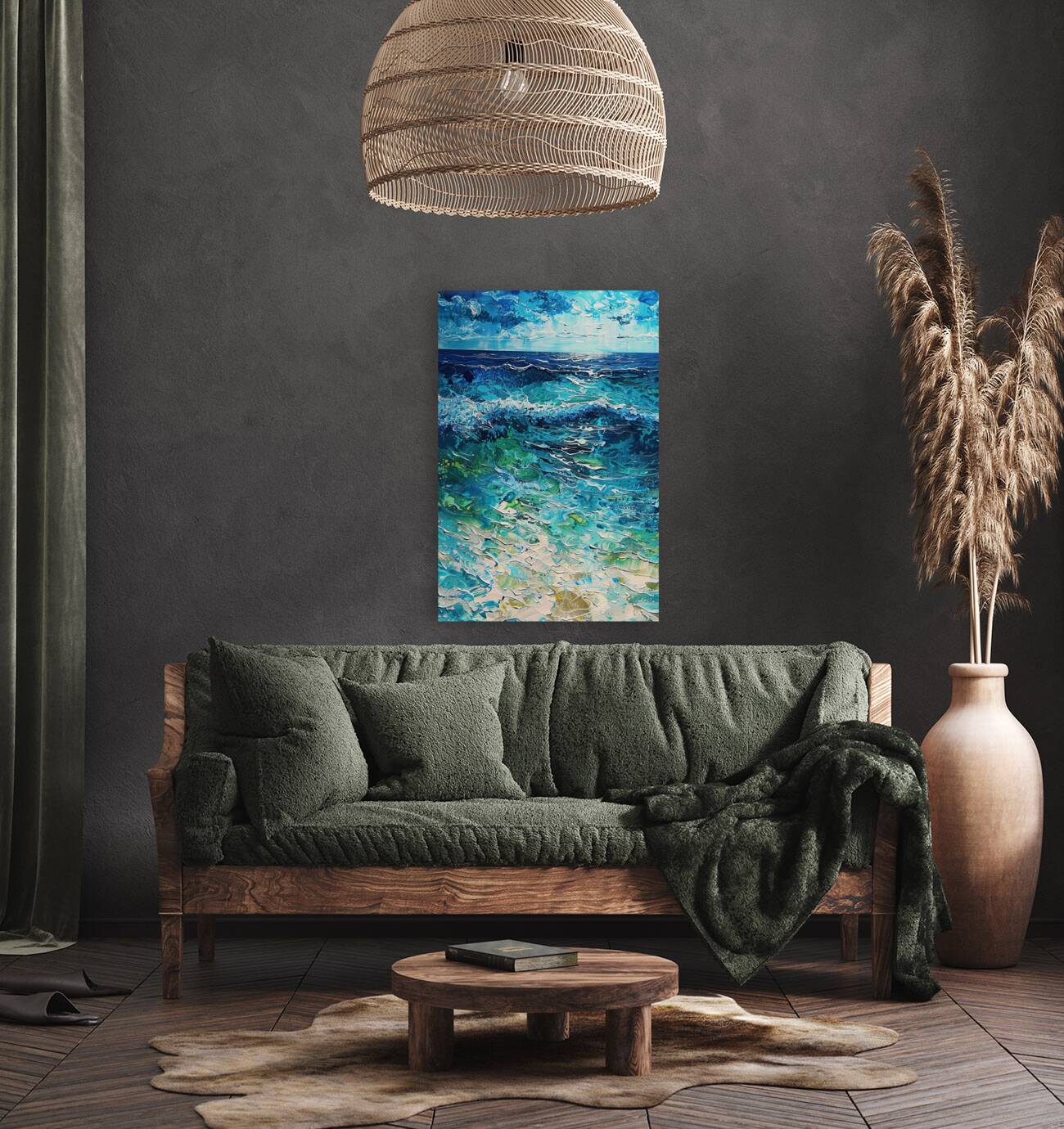 Azure Ocean Waves H29P3 65 Reproduction