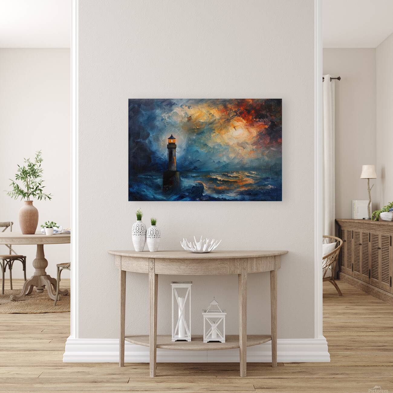 Beacon of Hope Amidst Storm Z92H5N 55 Reproduction