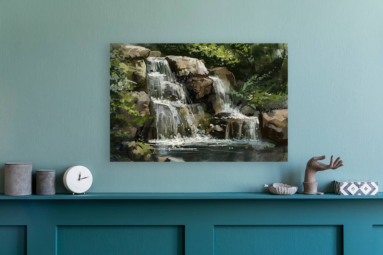 Cascading Waters Flow 2Y9N7J 45 Reproduction