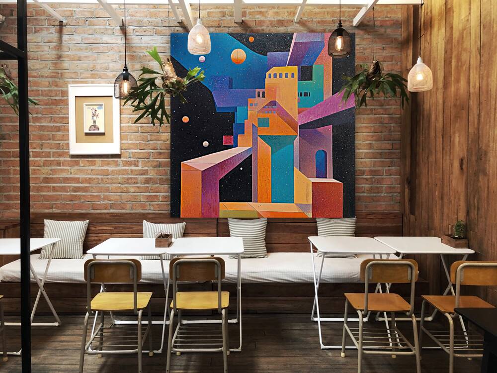 Celestial Cityscape K82H9N 55 Reproduction