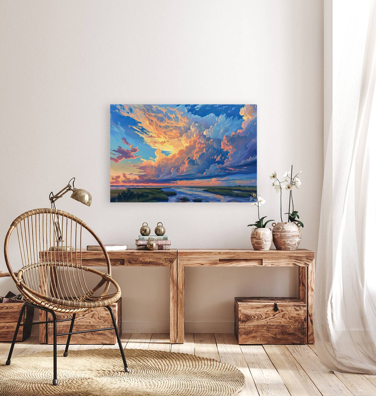 Celestial River Sunset H3N9P 51 Reproduction