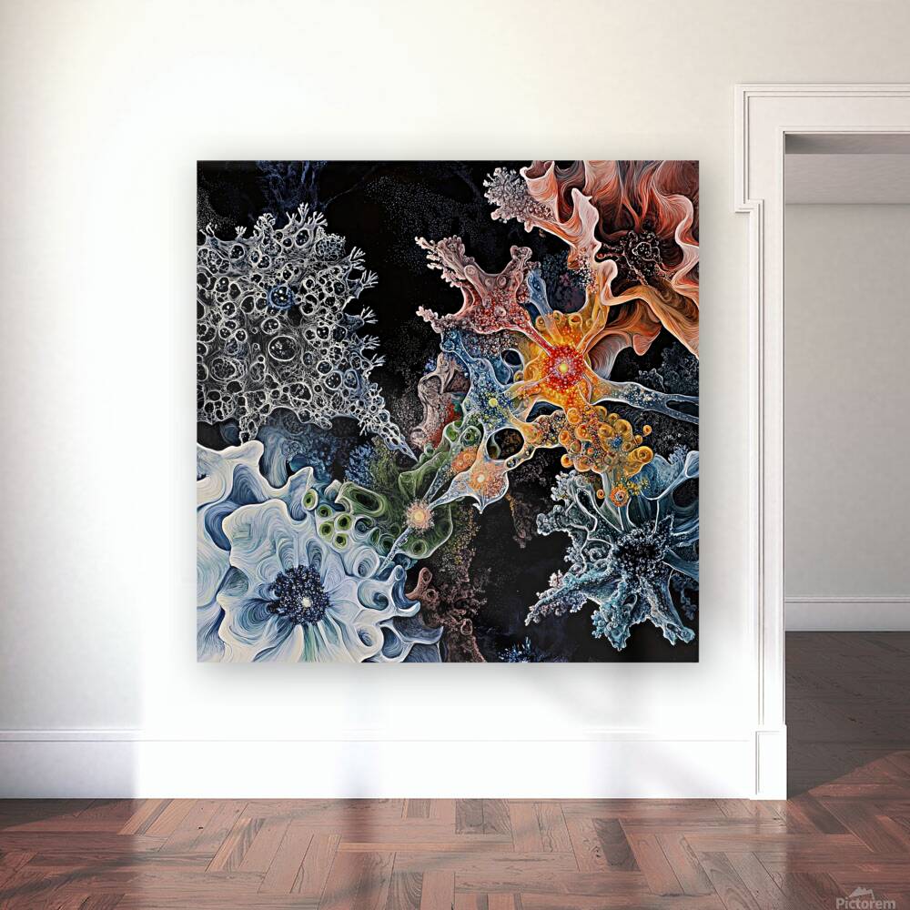Cosmic Bloom Genesis H2N9P 62 Reproduction