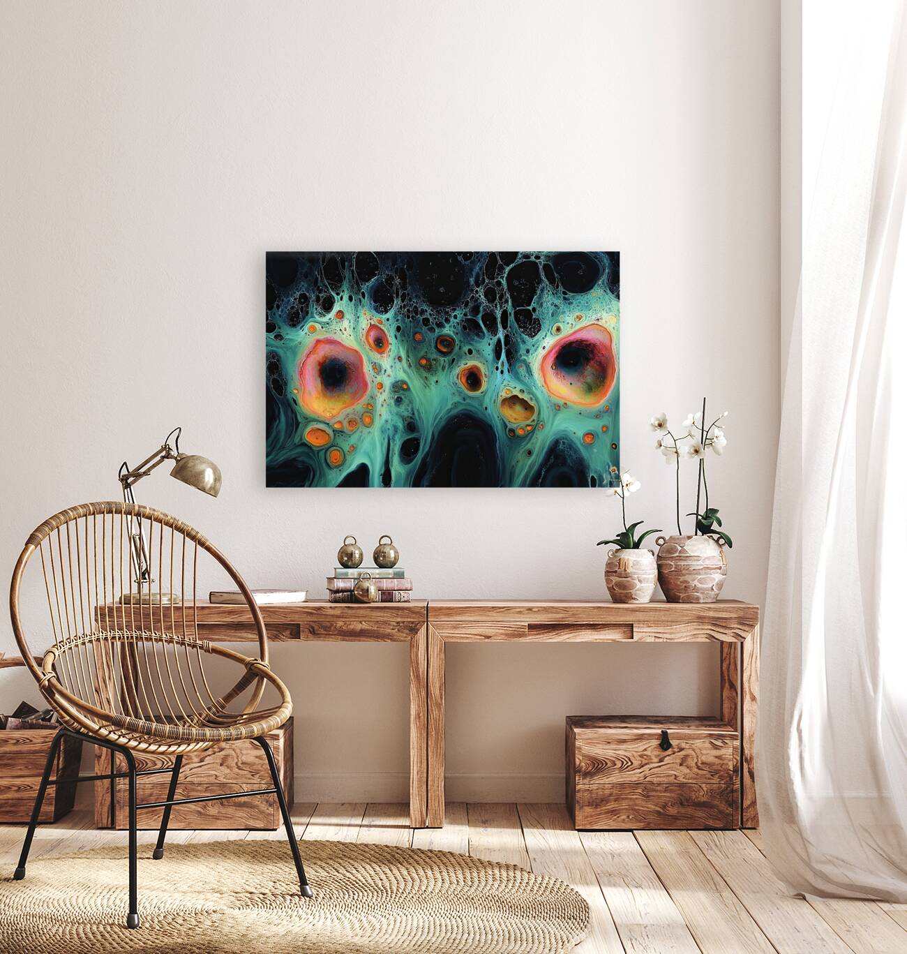 Cosmic Cellular Forms 7P3H9 55 Reproduction
