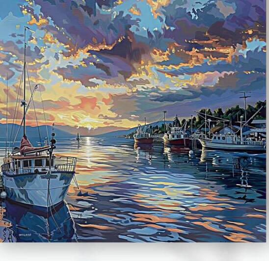 Harbor at Sunset by Abstract Rebellion
