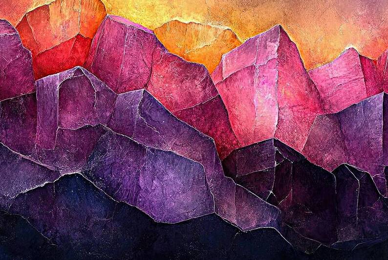 Amethyst Sunset Ridges H92NP3 55 by Abstract Rebellion