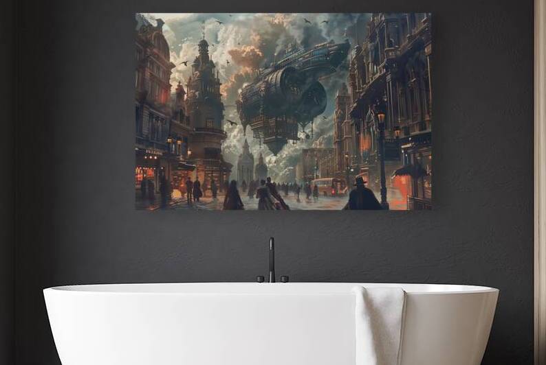 Airship Over Victorian London 7294B2 48 by Abstract Rebellion