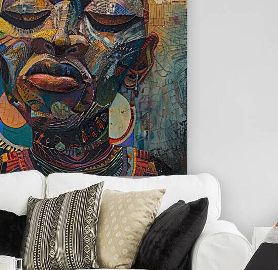 African Mosaic Portrait H92N3Z 67 by Abstract Rebellion