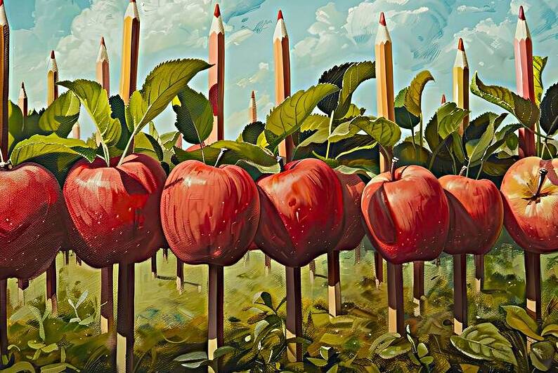 Apple Pencil Orchard 7H9N2Z 55 by Abstract Rebellion