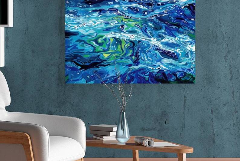 Aqua Currents Intertwined H2N9P4 48 by Abstract Rebellion