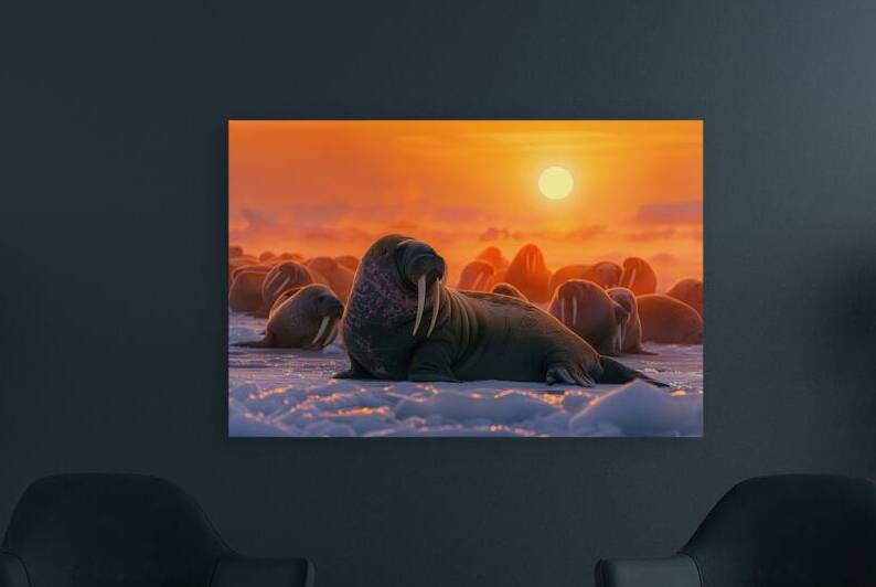 Arctic Sunset Walrus HZ92PN 65 by Abstract Rebellion