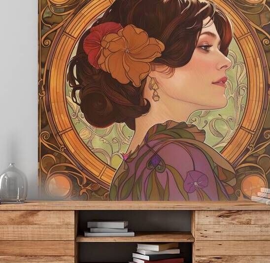 Art Nouveau Muse 7294B2 48 by Abstract Rebellion