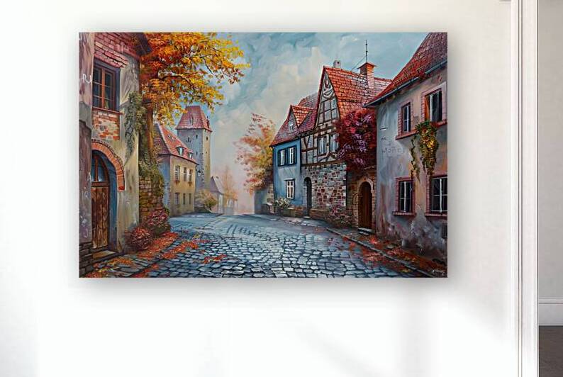 Autumn Cobblestone Lane 9H2N5Z 45 by Abstract Rebellion