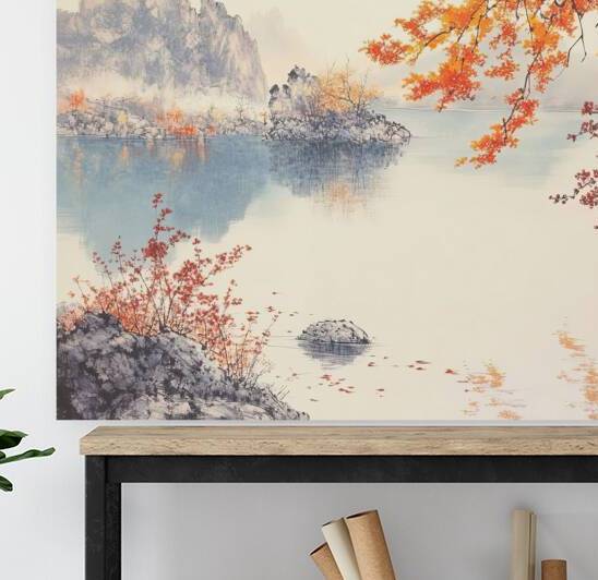 Autumn Lake Reverie 78H2N9 52 by Abstract Rebellion