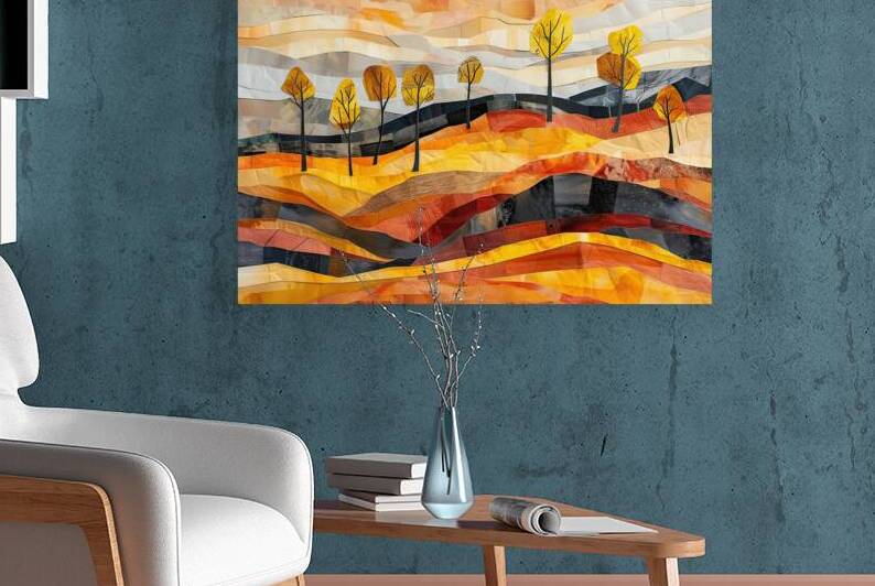 Autumn Hills Collage H2N3P9 60 by Abstract Rebellion