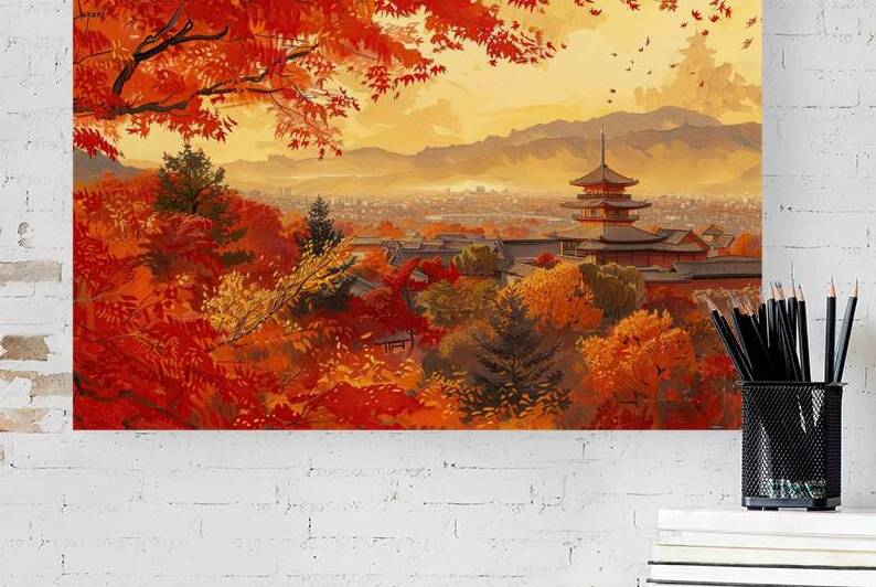 Autumn Kyoto Temple View H9N4P2 57 by Abstract Rebellion
