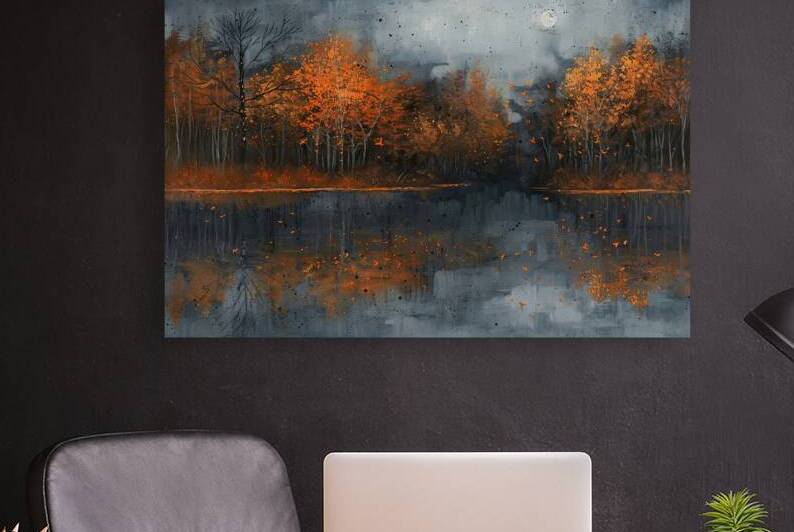 Autumn Nocturne Reflected J9H3N2 55 by Abstract Rebellion
