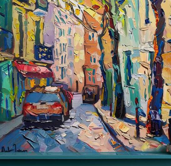 Autumn Street Scene H9P2N3 55 by Abstract Rebellion