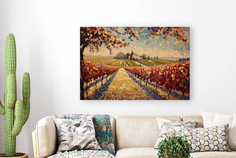 Autumn Vineyard Rows H295J 53 by Abstract Rebellion
