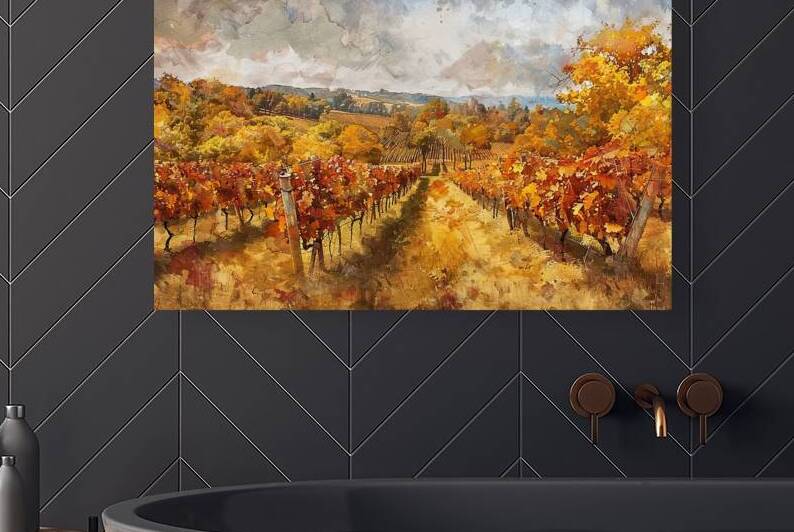 Autumn Vineyard Vista 9H2NJP 45 by Abstract Rebellion