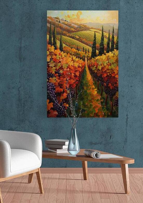 Autumn Vineyard Rows Z92HJ5 57 by Abstract Rebellion