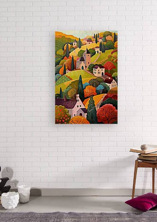 Autumnal Village Scene B729H4 48 by Abstract Rebellion