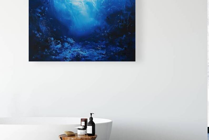 Azure Abyss Whispers J54H9N 45 by Abstract Rebellion
