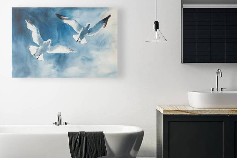 Azure Ascension Gulls J9P2H4 55 by Abstract Rebellion
