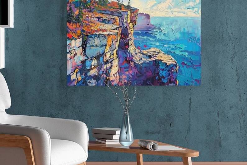 Azure Cliff Vista H2N9P4 55 by Abstract Rebellion