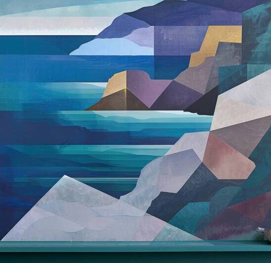 Azure Cliffs Echoes H9P4Z2 53 by Abstract Rebellion