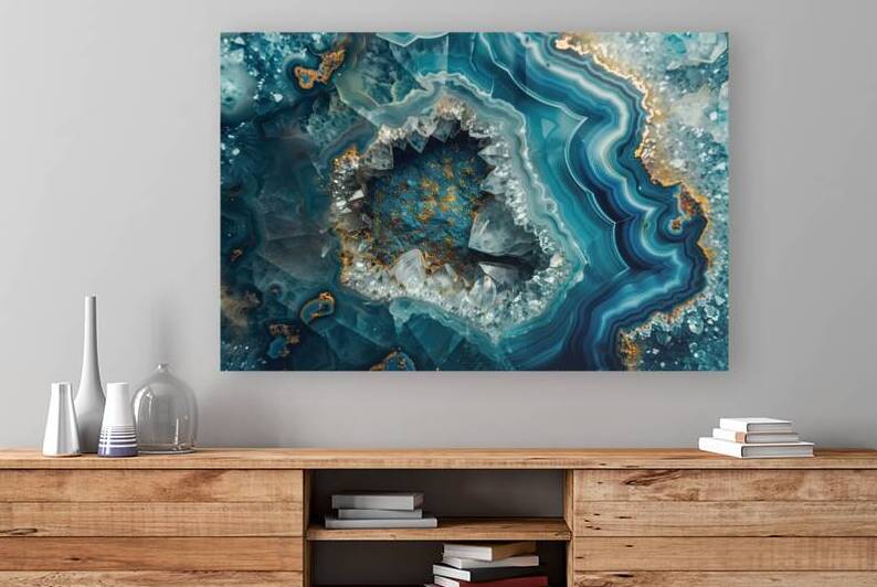 Azure Crystal Cavern H2N9P4 62 by Abstract Rebellion