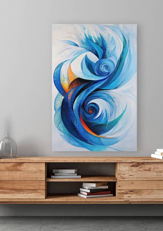 Azure Dance of Spirals 2H9N3Z 55 by Abstract Rebellion