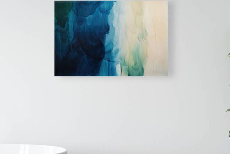 Azure Depths Flowing 92D3H5 55 by Abstract Rebellion
