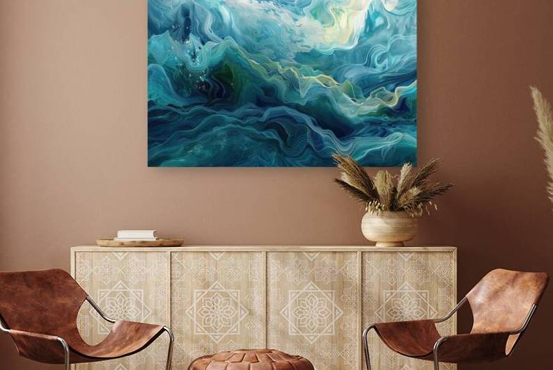 Azure Depths Flowing H429PN 53 by Abstract Rebellion