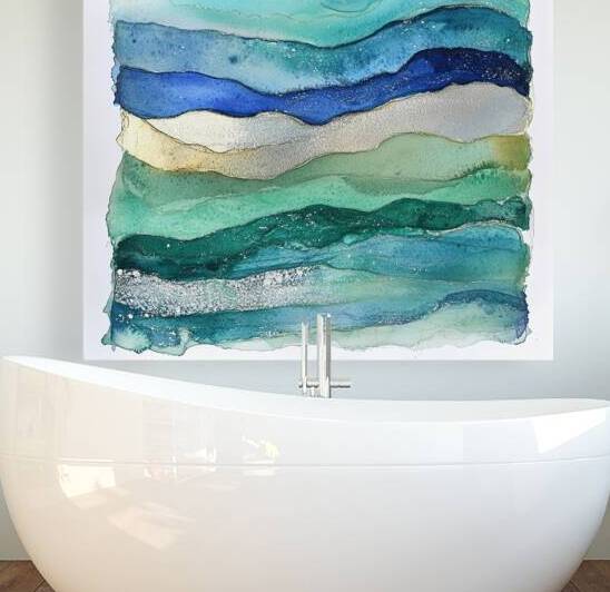 Azure Depths Flowing H92P3Z 60 by Abstract Rebellion