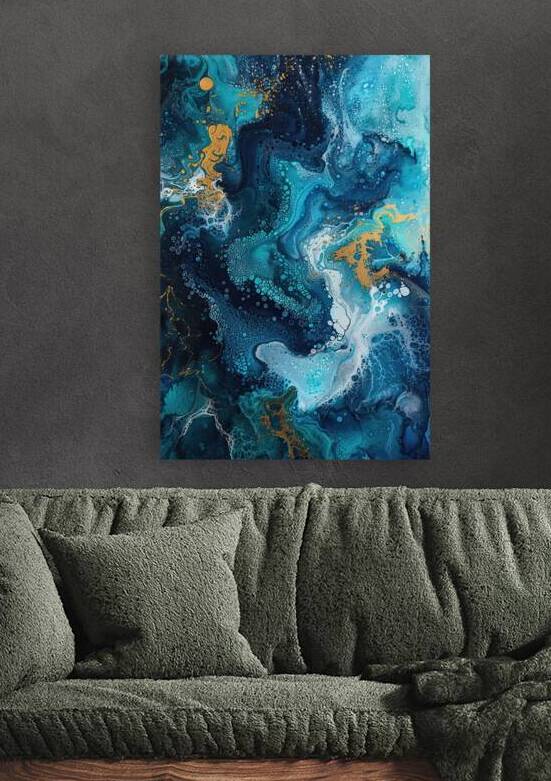 Azure Depths Gold Veins 792HJ 50 by Abstract Rebellion