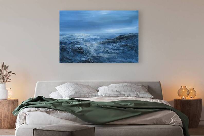 Azure Depths Whispers J9H2N3 57 by Abstract Rebellion